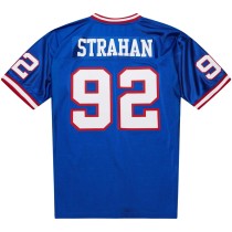 Men's New York Giants 1993 Michael Strahan Number 92 Mitchell & Ness Royal Authentic Throwback Retired Player Jersey