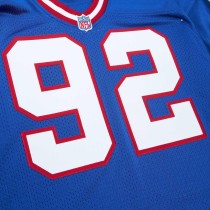 Men's New York Giants 1993 Michael Strahan Number 92 Mitchell & Ness Royal Authentic Throwback Retired Player Jersey