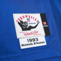 Men's New York Giants 1993 Michael Strahan Number 92 Mitchell & Ness Royal Authentic Throwback Retired Player Jersey