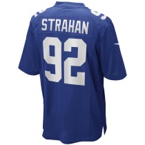 Men's New York Giants Michael Strahan Number 92 Nike Royal Game Retired Player Jersey