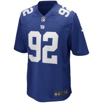 Men's New York Giants Michael Strahan Number 92 Nike Royal Game Retired Player Jersey