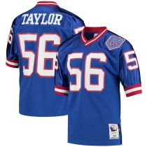 Men's New York Giants 1990 Lawrence Taylor Number 56 Mitchell & Ness Royal Authentic Throwback Retired Player Jersey