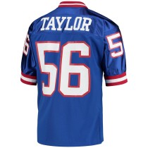 Men's New York Giants 1990 Lawrence Taylor Number 56 Mitchell & Ness Royal Authentic Throwback Retired Player Jersey