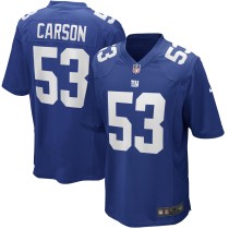 Men's New York Giants Harry Carson Number 53 Nike Royal Game Retired Player Jersey