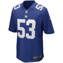 Men's New York Giants Harry Carson Number 53 Nike Royal Game Retired Player Jersey