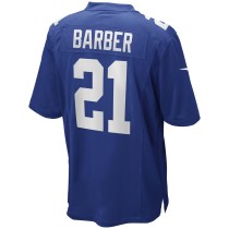 Men's New York Giants Tiki Barber Number 21 Nike Royal Game Retired Player Jersey