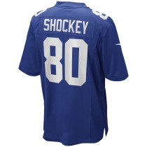 Men's New York Giants Jeremy Shockey Number 80 Nike Royal Game Retired Player Jersey