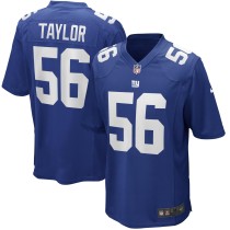 Men's New York Giants Lawrence Taylor Number 56 Nike Royal Game Retired Player Jersey