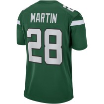 Men's New York Jets Curtis Martin Number 28 Nike Gotham Green Game Retired Player Jersey