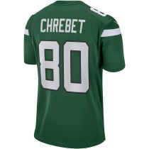 Men's New York Jets Wayne Chrebet Number 80 Nike Gotham Green Game Retired Player Jersey