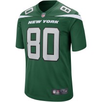 Men's New York Jets Wayne Chrebet Number 80 Nike Gotham Green Game Retired Player Jersey