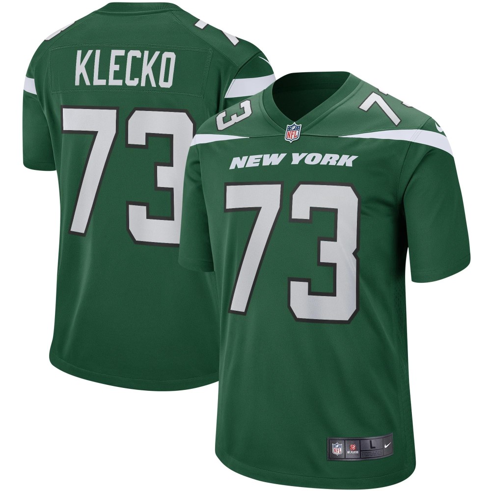 Men's New York Jets Joe Klecko Number 73 Nike Gotham Green Game Retired Player Jersey