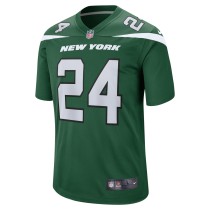 Men's New York Jets Darrelle Revis Number 24 Nike Gotham Green Retired Player Game Jersey