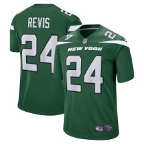 Men's New York Jets Darrelle Revis Number 24 Nike Gotham Green Retired Player Game Jersey