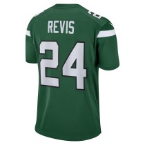 Men's New York Jets Darrelle Revis Number 24 Nike Gotham Green Retired Player Game Jersey