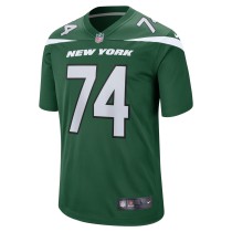 Men's New York Jets Nick Mangold Number 74 Nike Gotham Green Retired Player Jersey