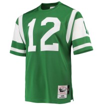 Men's New York Jets 1968 Joe Namath Number 12 Mitchell & Ness Green Authentic Throwback Retired Player Jersey