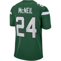 Men's New York Jets Freeman McNeil Number 24 Nike Gotham Green Game Retired Player Jersey