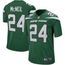 Men's New York Jets Freeman McNeil Number 24 Nike Gotham Green Game Retired Player Jersey