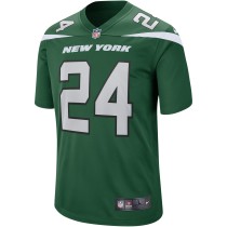 Men's New York Jets Freeman McNeil Number 24 Nike Gotham Green Game Retired Player Jersey