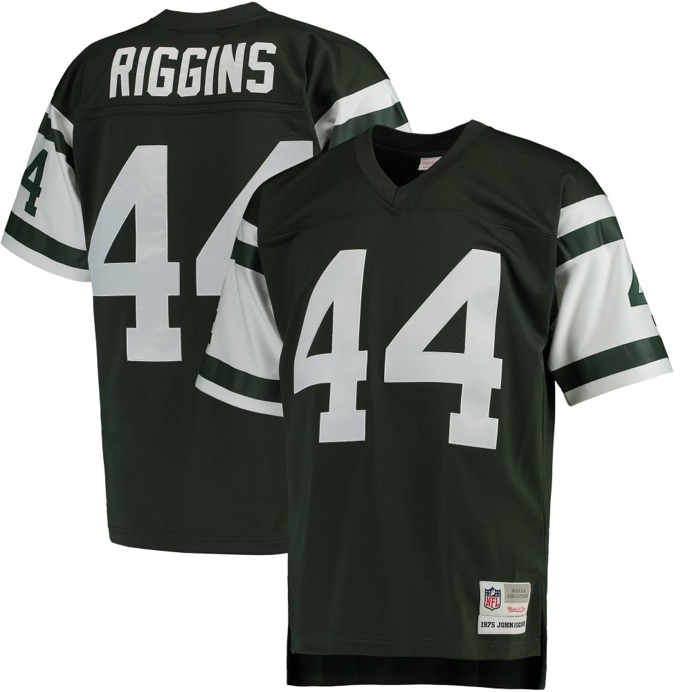 Men's New York Jets John Riggins Number 44 Mitchell & Ness Green Retired Player Legacy Replica Jersey