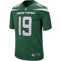 Men's New York Jets Keyshawn Johnson Number 19 Nike Gotham Green Game Retired Player Jersey