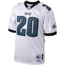 Men's Philadelphia Eagles 2004 Brian Dawkins Number 20 Mitchell & Ness White Authentic Throwback Retired Player Jersey