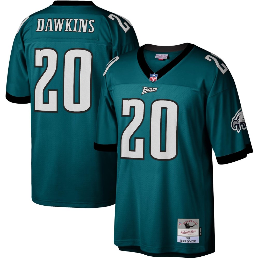 Men's Philadelphia Eagles Brian Dawkins Number 20 Mitchell & Ness Green Legacy Replica Jersey