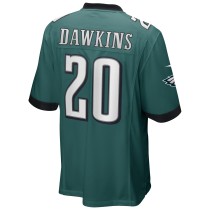 Men's Philadelphia Eagles Brian Dawkins Number 20 Nike Midnight Green Game Retired Player Jersey