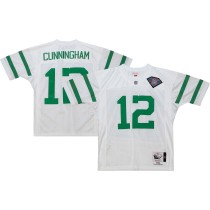 Men's Philadelphia Eagles 1994 Randall Cunningham Number 12 Mitchell & Ness White Authentic Throwback Retired Player Jersey