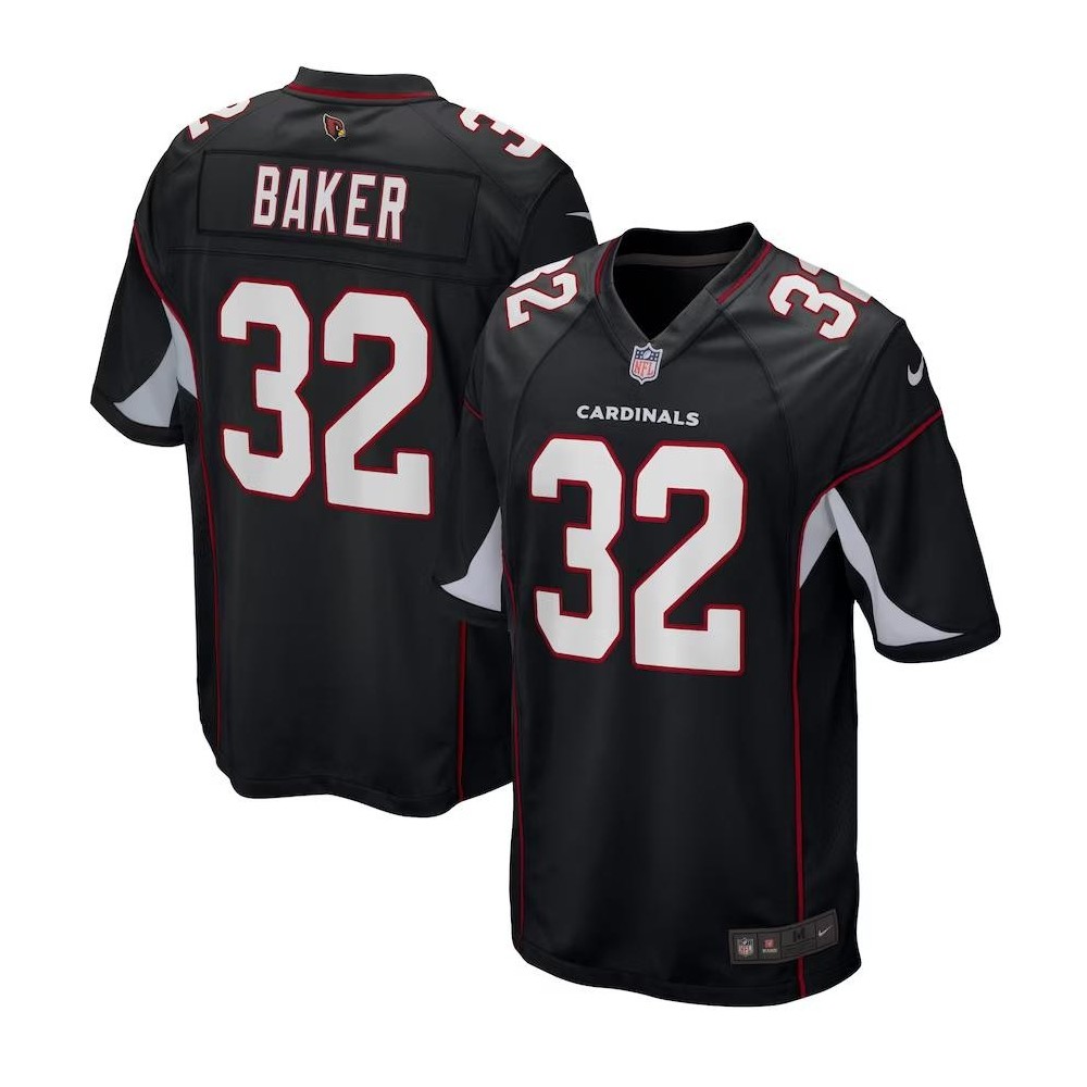 Men's Arizona Cardinals Budda Baker Number 32 Nike Black Game Jersey