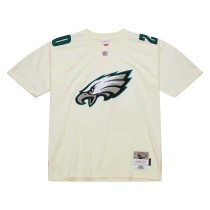 Men's Philadelphia Eagles Brian Dawkins Number 20 Mitchell & Ness Cream Chainstitch Legacy Jersey