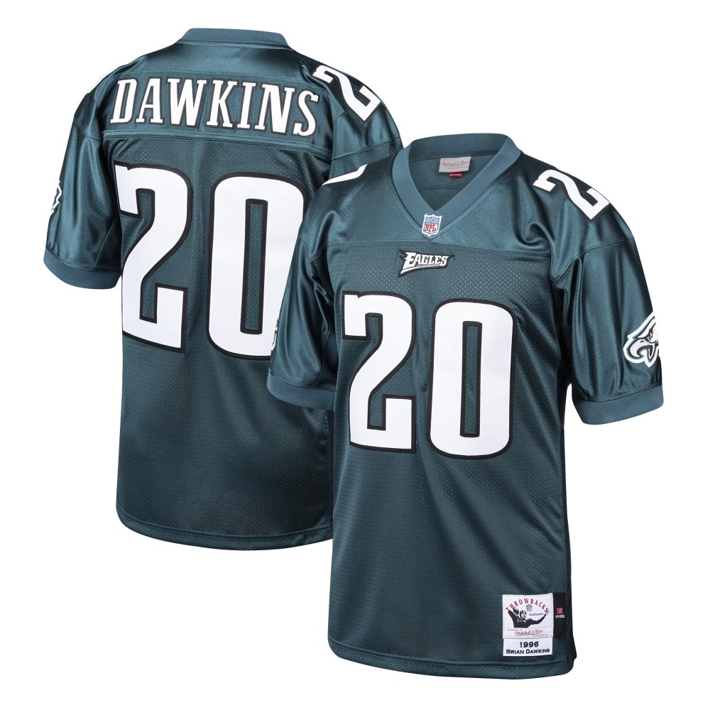 Men's Philadelphia Eagles 1996 Brian Dawkins Number 20 Mitchell & Ness Green Authentic Throwback Retired Player Jersey