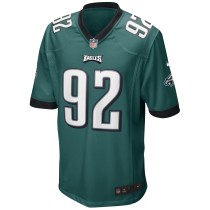 Men's Philadelphia Eagles Reggie White Number 92 Nike Midnight Green Game Retired Player Jersey