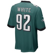 Men's Philadelphia Eagles Reggie White Number 92 Nike Midnight Green Game Retired Player Jersey