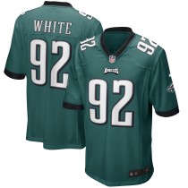 Men's Philadelphia Eagles Reggie White Number 92 Nike Midnight Green Game Retired Player Jersey