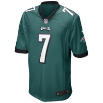 Men's Philadelphia Eagles Ron Jaworski Number 7 Nike Midnight Green Game Retired Player Jersey