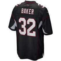 Men's Arizona Cardinals Budda Baker Number 32 Nike Black Game Jersey