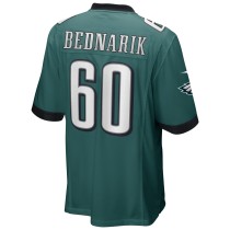 Men's Philadelphia Eagles Chuck Bednarik Number 60 Nike Midnight Green Game Retired Player Jersey