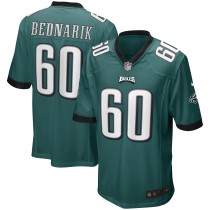 Men's Philadelphia Eagles Chuck Bednarik Number 60 Nike Midnight Green Game Retired Player Jersey