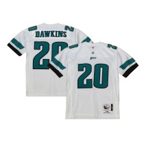 Men's Philadelphia Eagles 1996 Brian Dawkins Number 20 Mitchell & Ness White Authentic Throwback Retired Player Jersey