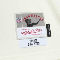 Men's Philadelphia Eagles Brian Dawkins Number 20 Mitchell & Ness Cream Chainstitch Legacy Jersey