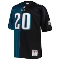 Men's Philadelphia Eagles Brian Dawkins Number 20 Mitchell & Ness Midnight Green/Black Big & Tall Split  Retired Player  Jersey