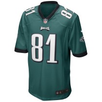 Men's Philadelphia Eagles Terrell Owens Number 81 Nike Midnight Green Game Retired Player Jersey