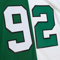 Men's Philadelphia Eagles Reggie White Number 92 Mitchell & Ness Kelly Green/White 1990 Split Legacy Replica Jersey