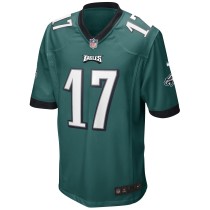 Men's Philadelphia Eagles Harold Carmichael Number 17 Nike Midnight Green Game Retired Player Jersey