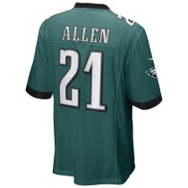 Men's Philadelphia Eagles Eric Allen Number 21 Nike Midnight Green Game Retired Player Jersey