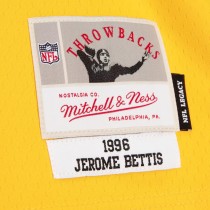 Men's Pittsburgh Steelers Jerome Bettis Number 36 Mitchell & Ness Black/Gold 1996 Split Legacy Replica Jersey