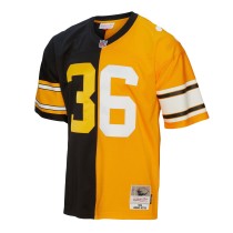 Men's Pittsburgh Steelers Jerome Bettis Number 36 Mitchell & Ness Black/Gold 1996 Split Legacy Replica Jersey