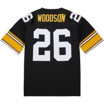 Men's Pittsburgh Steelers 1988 Rod Woodson Number 26 Mitchell & Ness Black Authentic Throwback Retired Player Jersey